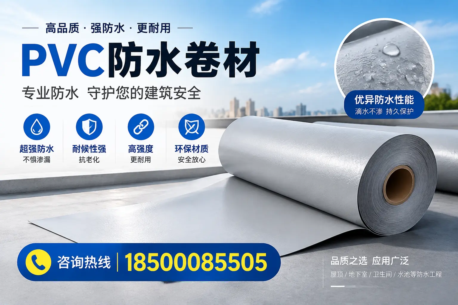 岳阳地区pvc防水卷材的市场现状与发展趋势